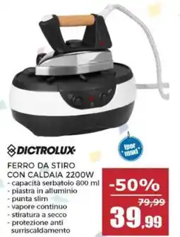 Happy Casa Dictrolux ferro da stiro con caldaia 2200W offerta