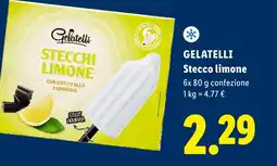 Lidl GELATELLI Stecco limone offerta