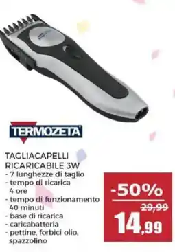 Happy Casa Termozeta tagliacapelli ricaricabile 3W offerta
