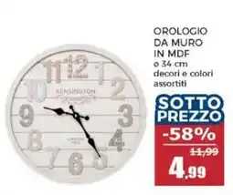 Happy Casa Orologio da muro in MDF offerta