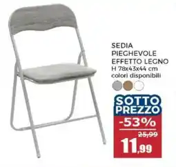 Happy Casa Sedia pieghevole effetto legno offerta