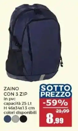 Happy Casa Zaino con 3 zip offerta
