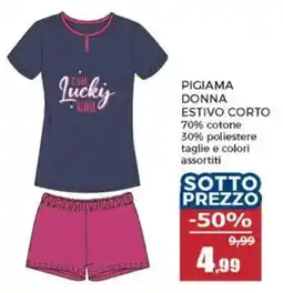 Happy Casa Pigiama donna estivo corto offerta