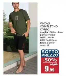 Happy Casa Givova completino corto offerta