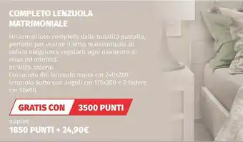 Completo lenzuola matrimoniale