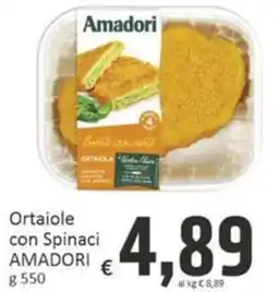 Paghi Poco Ortaiole con Spinaci AMADORI offerta