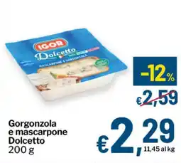 Qui Discount Gorgonzola e mascarpone Dolcetto offerta