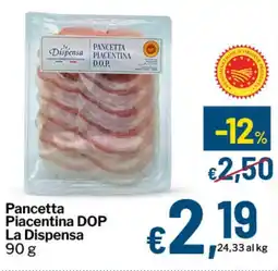 Qui Discount Pancetta Piacentina DOP La Dispensa offerta