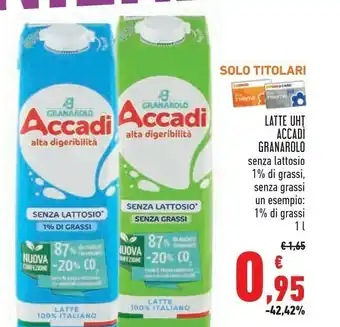 Conad Accadì latte offerta