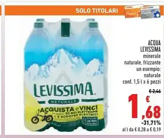 Conad Acqua minerale naturale frizzante 1500 g(ml) offerta