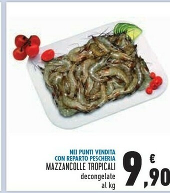 Conad Mazzancolle tropicali decongelate offerta