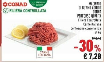 Conad Conad macinato di bovino adulto percorso qualita offerta