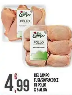Netto Supermercati Del campo fusi/sovracosce di pollo x6 offerta