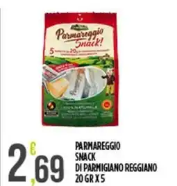 Netto Supermercati Parmareggio snack di parmigiano reggiano offerta