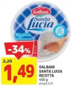 DPiù Galbani santa lucia ricotta offerta
