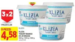 DPiù Klizia yogurt bianco 0% di grassi offerta