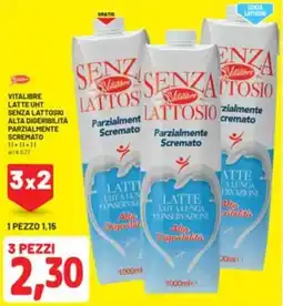 DPiù Vitalibre latte uht senza lattosio alta digeribilita parzialmente scremato offerta