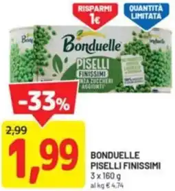 DPiù Bonduelle piselli finissimi offerta