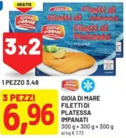 DPiù Gioia di mare filettidi platessa impanati offerta