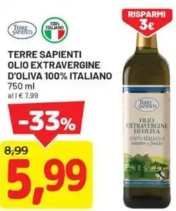 DPiù Terre sapienti olio extravergine d'oliva 100% italiano offerta