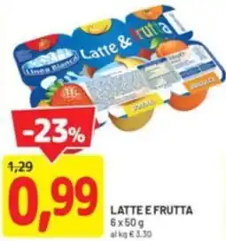 DPiù Latte e frutta offerta