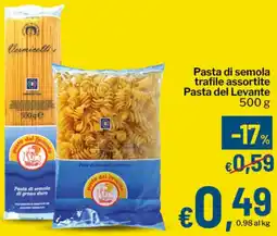 Qui Discount Pasta di semola trafile assortite Pasta del Levante offerta
