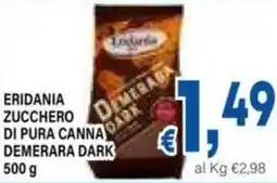 DEM Eridania zucchero di pura canna demerara dark offerta