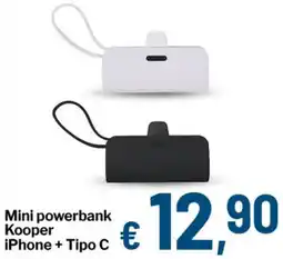 Qui Discount Mini powerbank Kooper iPhone + Tipo C offerta