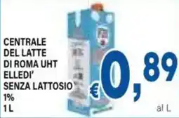 DEM Centrale del latte di roma uht elledi' senza lattosio 1% offerta