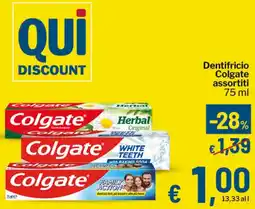 Qui Discount Dentifricio Colgate offerta