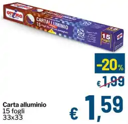 Qui Discount Carta alluminio offerta