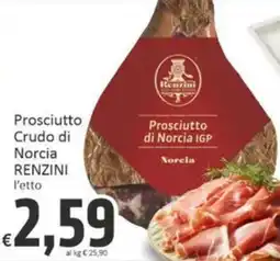 Paghi Poco Prosciutto Crudo di Norcia RENZINI offerta