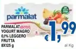 DEM Parmalat yogurt magro 0,1% leggero frutta offerta