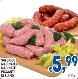 DEM Salsicce macinate/ macinate piccanti di suino offerta