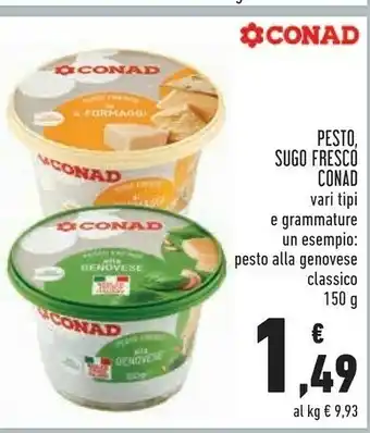Conad Conad - pesto alla genovese 150 g(ml) offerta