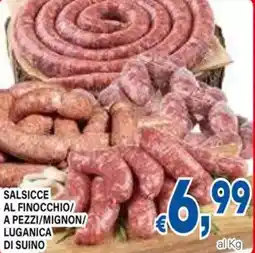 DEM Salsicce al finocchio/ a pezzi/mignon/ luganica di suino offerta