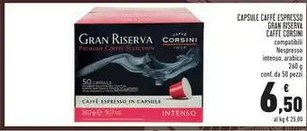 Conad Capsule caffe espresso gran riserva offerta