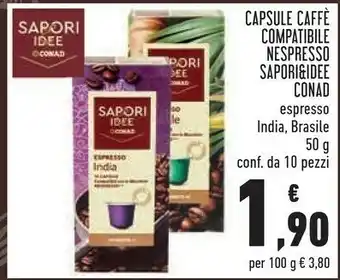 Conad Conad sapori e idee capsule caffe espresso offerta