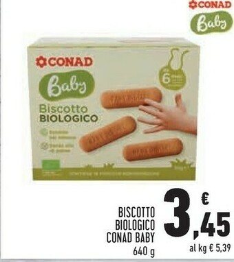Conad Conad biscotto biologico baby offerta