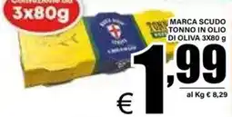 DEM Marca scudo tonno in olio di oliva offerta