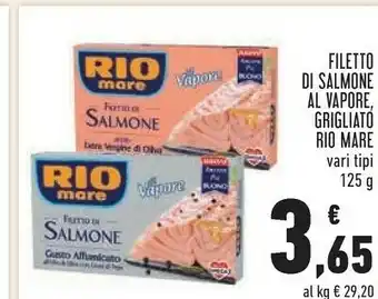Conad Filetto di salmone al naturale al vapore 125 g(ml) offerta