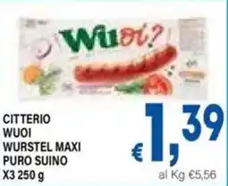 DEM Citterio wuoi wurstel maxi puro suino x3 offerta