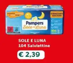 Happy Casa Pampers SOLE E LUNA 104 Salviettine offerta
