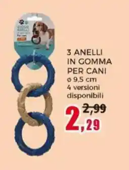 Happy Casa 3 anelli in gomma per cani offerta