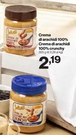 In'S Mercato Crema di arachidi 100% Crema di arachidi 100% crunchy offerta