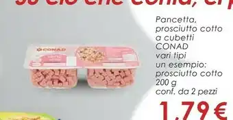 Conad Coop - prosciutto cotto a cubetti 200 g(ml) offerta