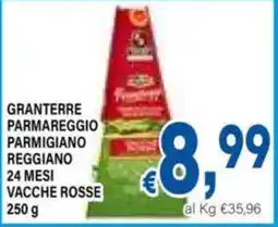 DEM Granterre parmareggio parmigiano reggiano 24 mesi vacche rosse offerta