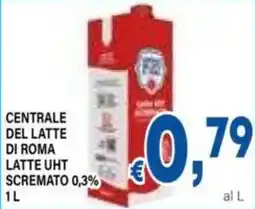 DEM Centrale del latte di roma latte uht scremato 0,3% offerta