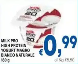 DEM Milk pro high protein yogurt magro bianco naturale offerta