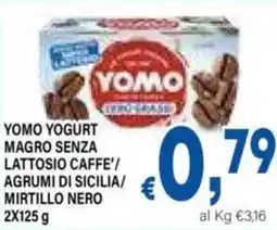 DEM Yomo yogurt magro senza lattosio caffe'/ agrumi di sicilia/ mirtillo nero offerta